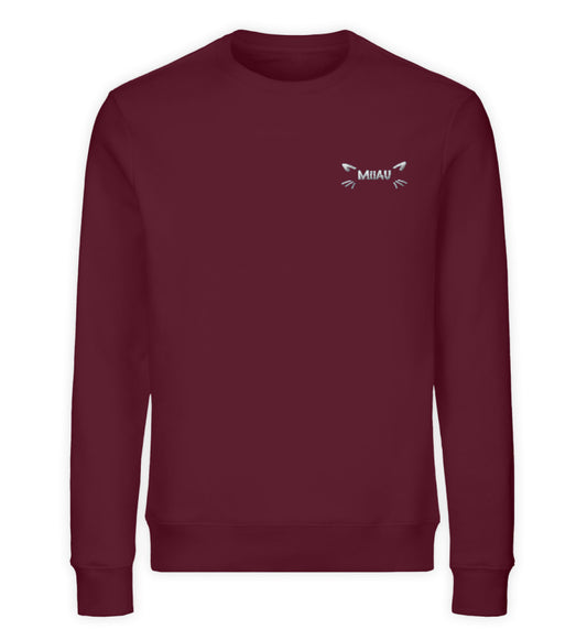 MiiAU Sweatshirt Katzen Pullover Burgundy-839