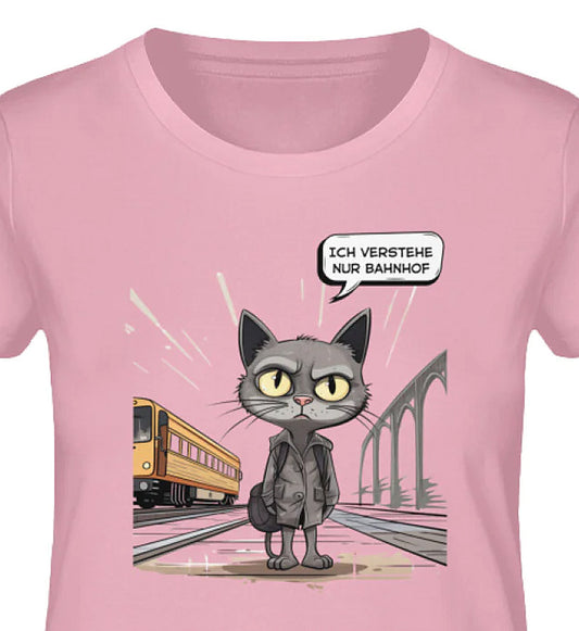 ICH VERSTEH' NUR BAHNHOF  - Damen Premium Organic Katzen Shirt