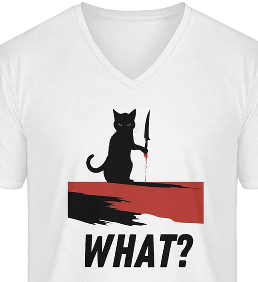 WHAT? - Organic Premium Katzen T-Shirt