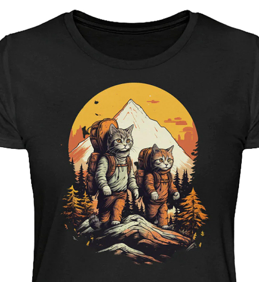 KATZENWANDERUNG - Damen Katzen T-Shirt