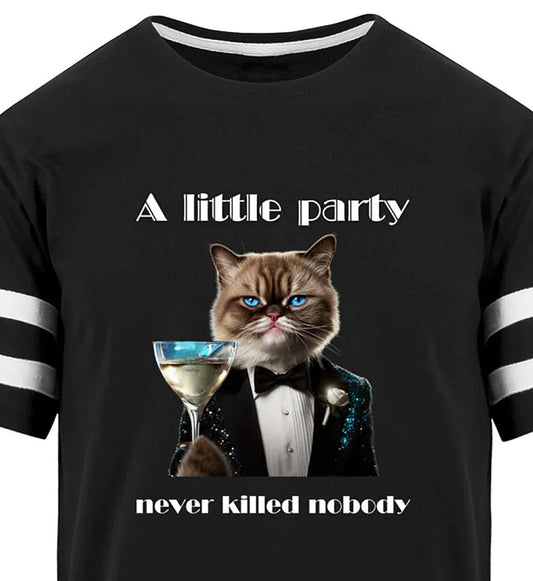 A LITTLE PARTY - Unisex Striped Katzen Long Shirt