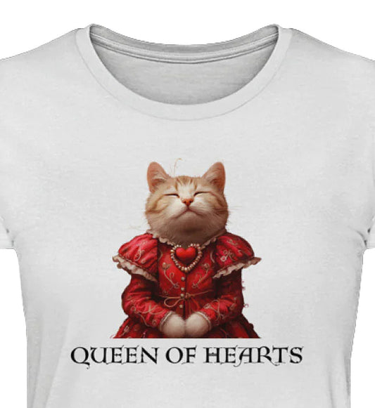 QUEEN OF HEARTS - Damen Katzen Shirt