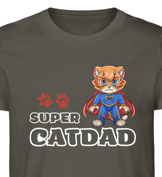 SUPER CATDAD - Premium Organic Katzen T-Shirt