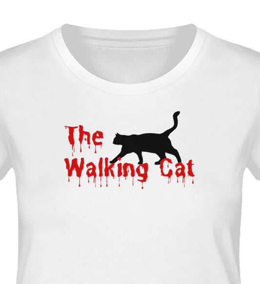 THE WALKING CAT - Damen Premium Organic Katzen T-Shirt